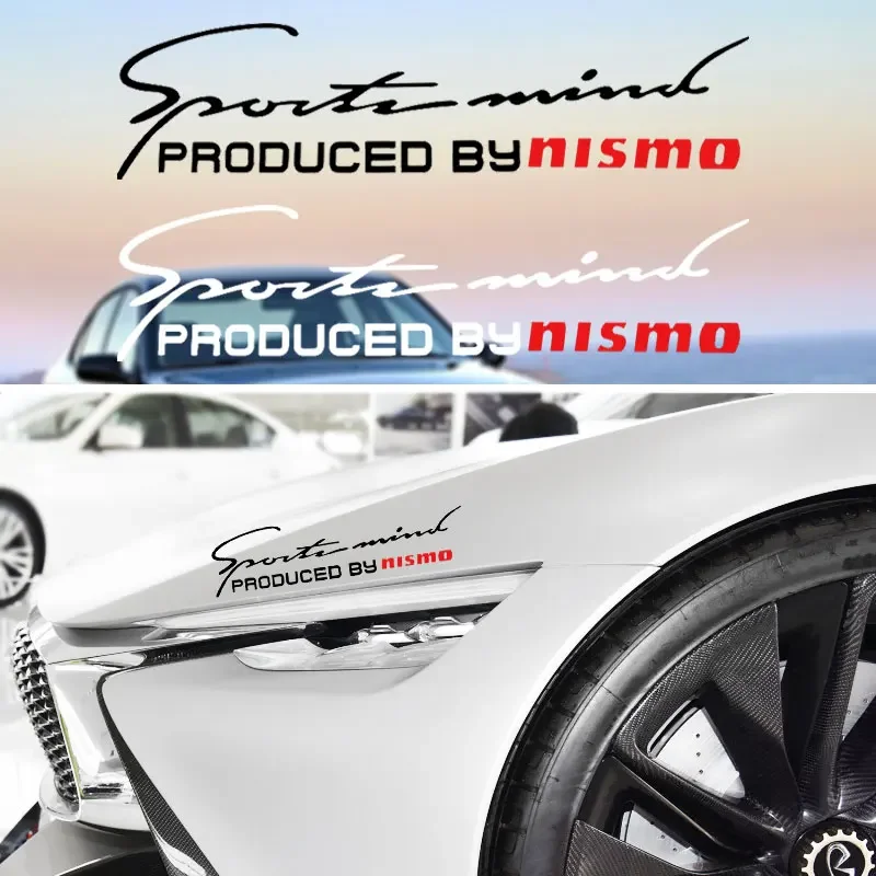 

1pcs Car Emblem Light Eyebrow Stickers For Nissan Nismo Tiida Teana 350Z 370Z 240SX Juke Versa Almera X-Trail Xterra Qashqai