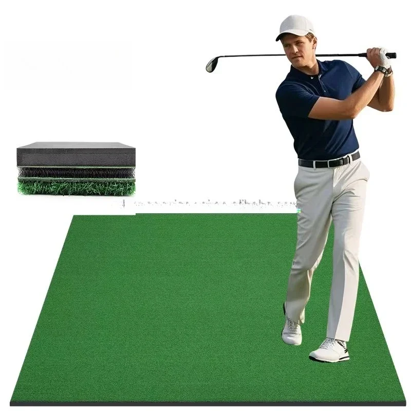 GSM 1.5mx1.5m 3D Golf Practice Mat Premium 4 Layer Golf Hitting Mat