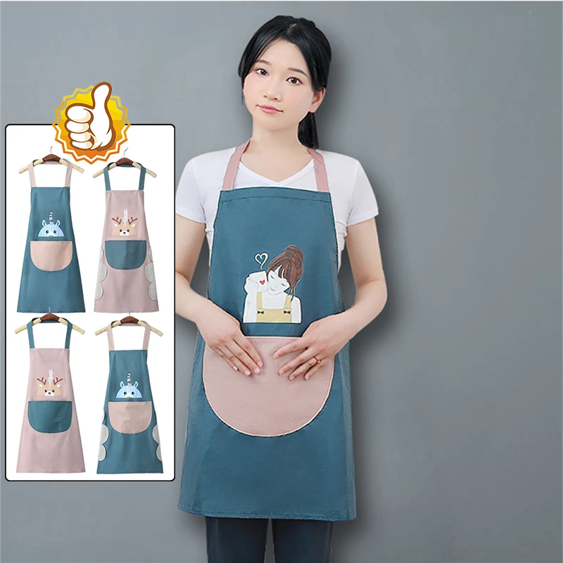 Thin Kitchen Apron For Baking Cooking With Wipeable Hands Waterproof Oil-proof Waist For Men Women