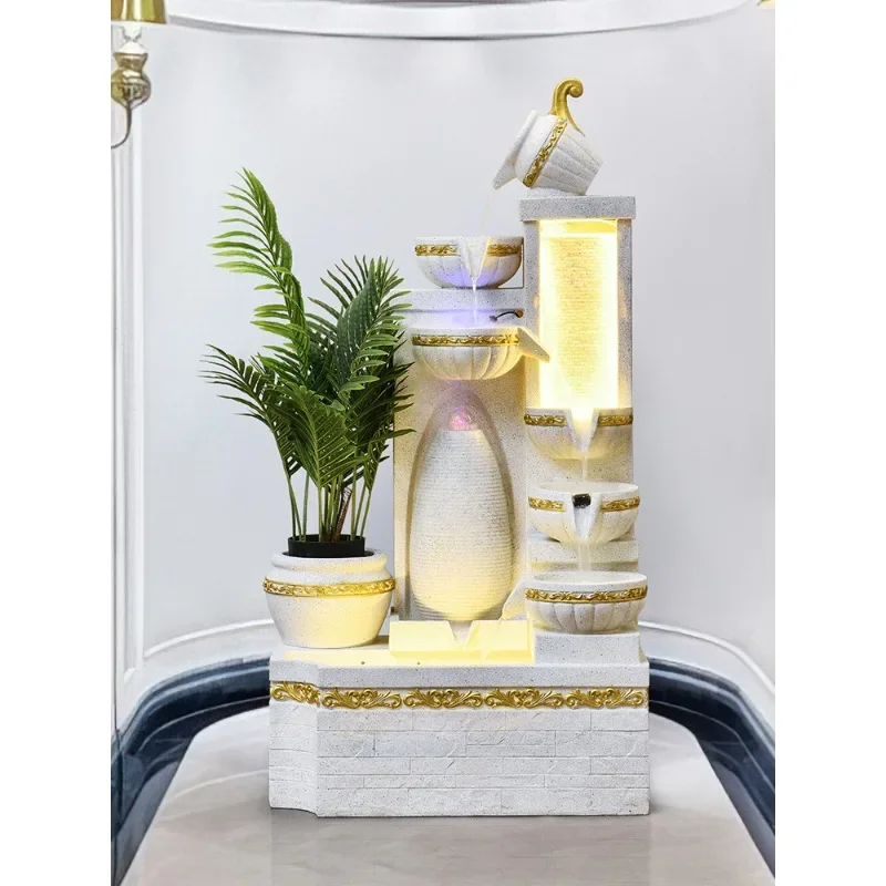 Y136 Modern Living Room Water Feature Reception Area Auspicious Fish Pond Entrance Landscape Courtyard Fountain Decoration
