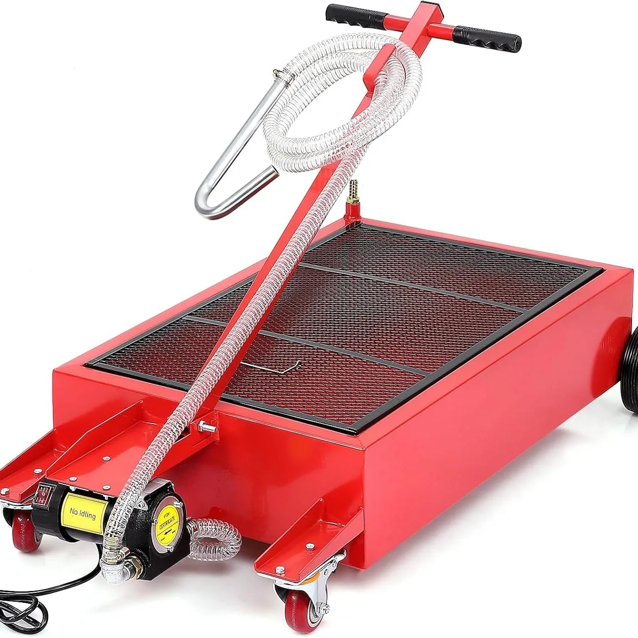 15/20 Gallon Electric Oil Plate Large Capacity Oil Drainage Plate Belt 110V Motor Oil Plate