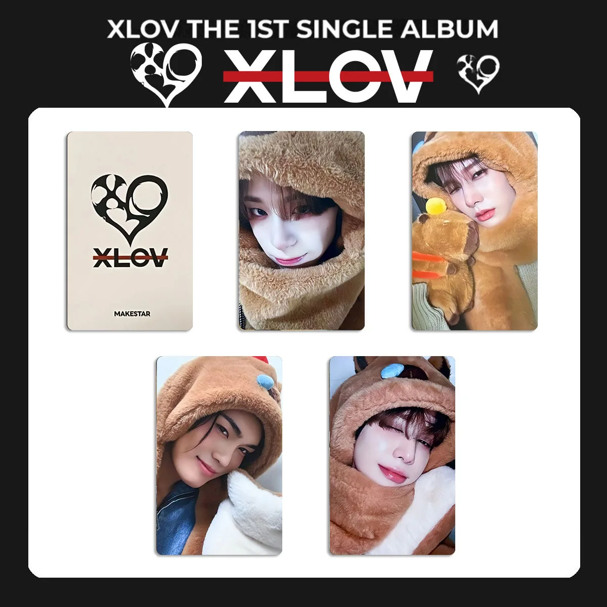 Kpop XLOV Album I'MMA BE PhotoCard K4 MAKESTAR Store Benefit Card EVOL WUMUTI RUI HYUN HARU Prezenty dla fanów