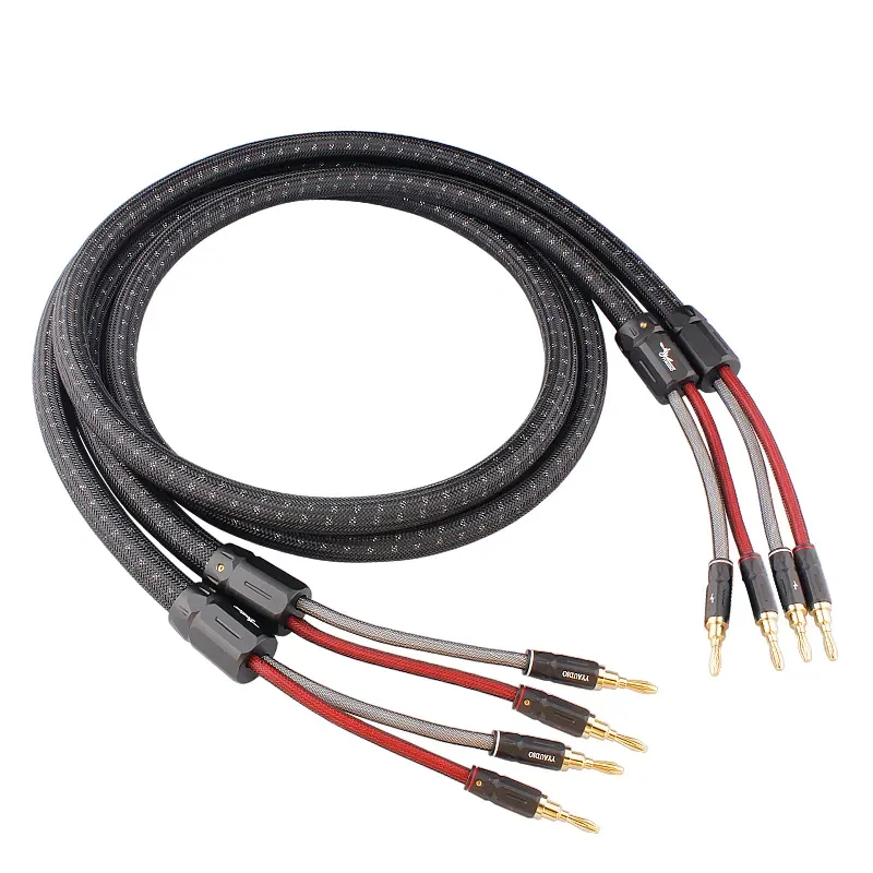 

OEM 2 Core Audio Cable Banana OCC Speaker Cable Black Magic Series HIFI Audio Creates Artwork Speaker Wire Speakon