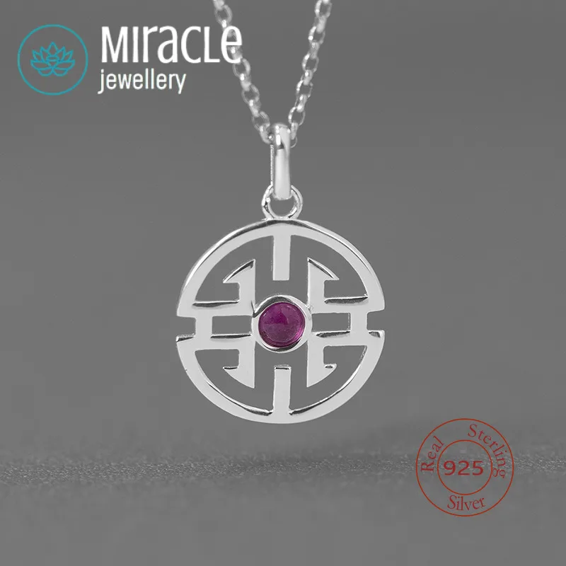 

Miracle стерлингового серебра 925, оригинальный дизайн, настоящее серебро, классическое ожерелье серии с драгоценными камнями для подарка на день рождения