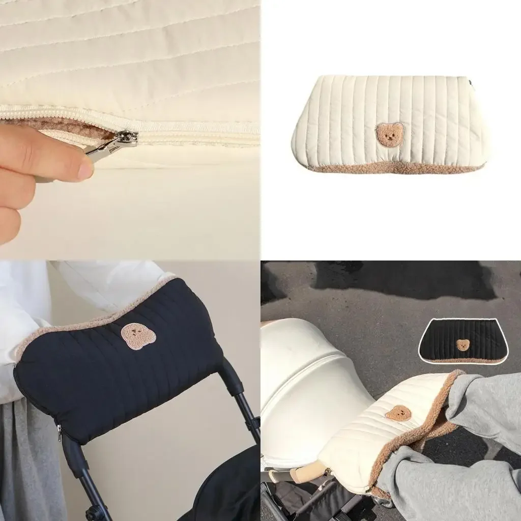 

Baby Strollers Hand Muffs Soft Fleece Lined Hand Warmer Windproof Comfortable Pushchair Gloves for Winter Enjoy Comfort 15UB