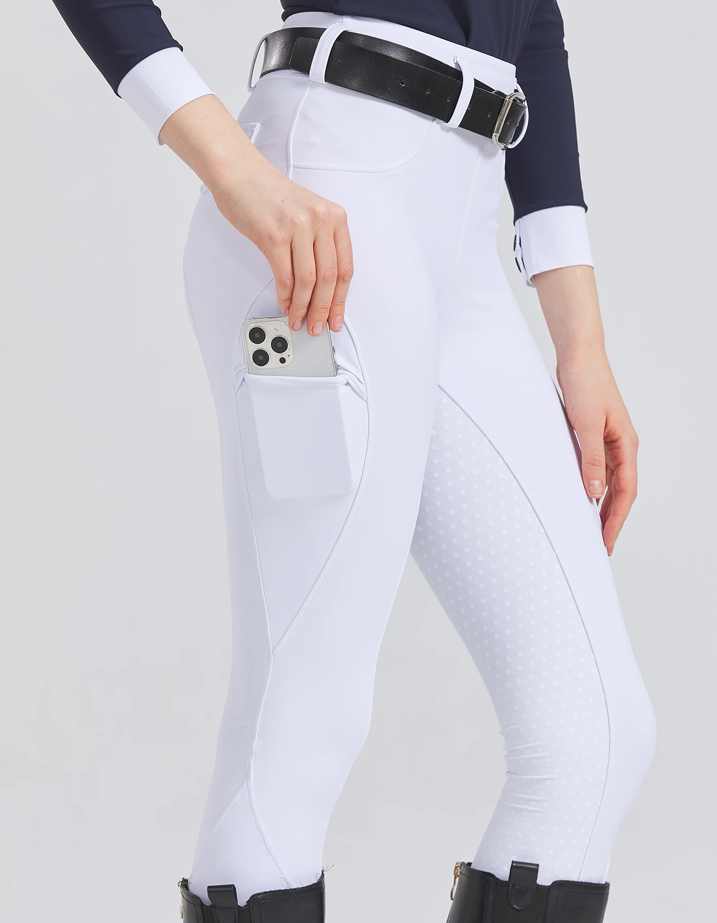 Professionelle Reithose mit Vollsilikon, schnelltrocknend, elastisch, eng anliegend, rutschfest, dick und strapazierfähig – Detail 21