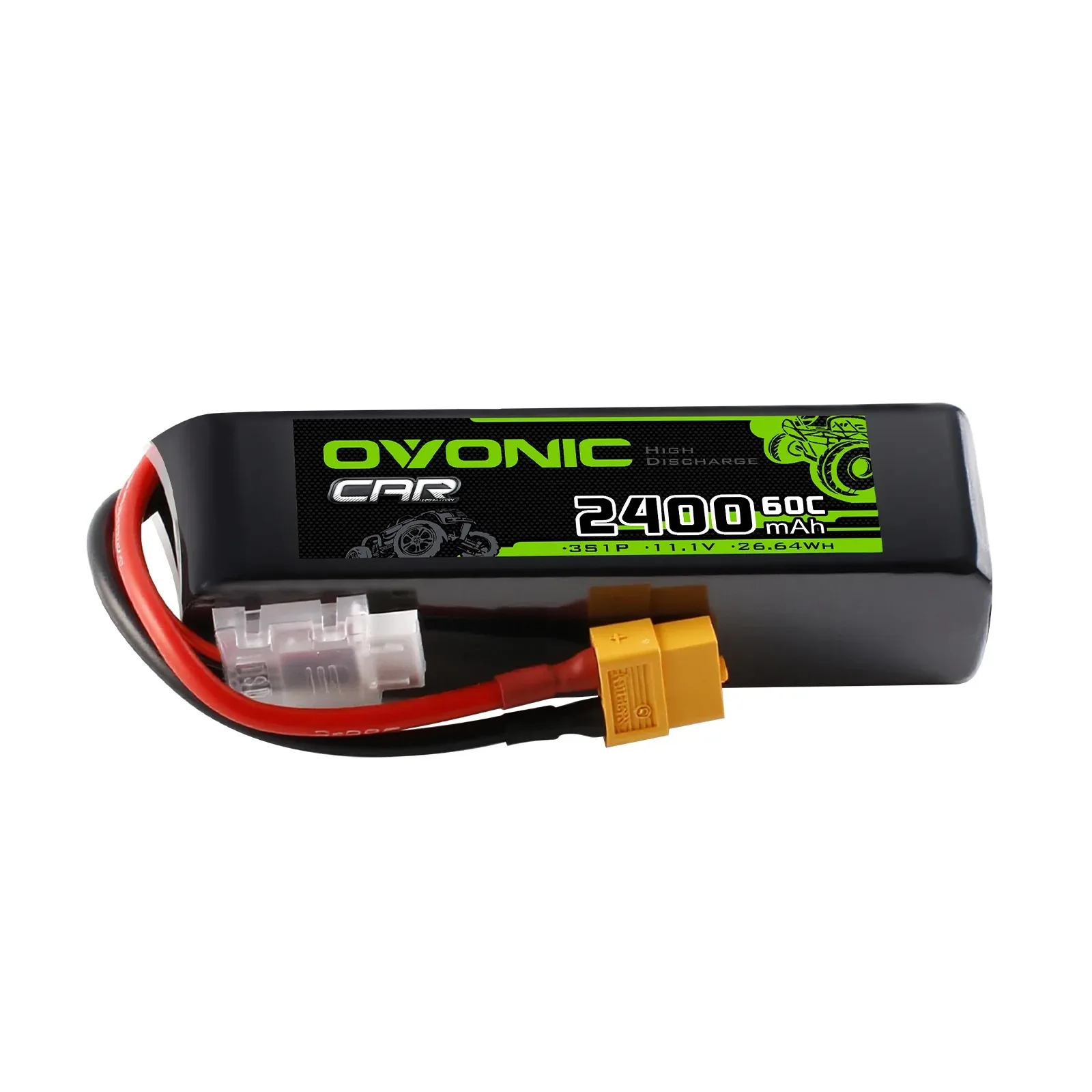 Batteria LiPo Ovonic 3S 2400mAh 60C 11.1V con connettore XT60
