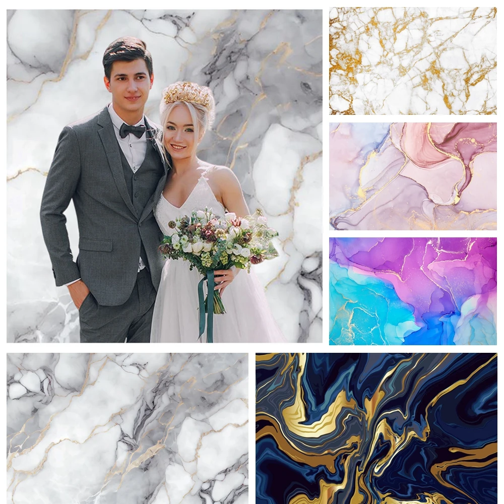 Abstract Marble Texture Photography Backdrop Luxury Golden Abstract Art Wall Wedding Birthday Party Decor Photo Background Props