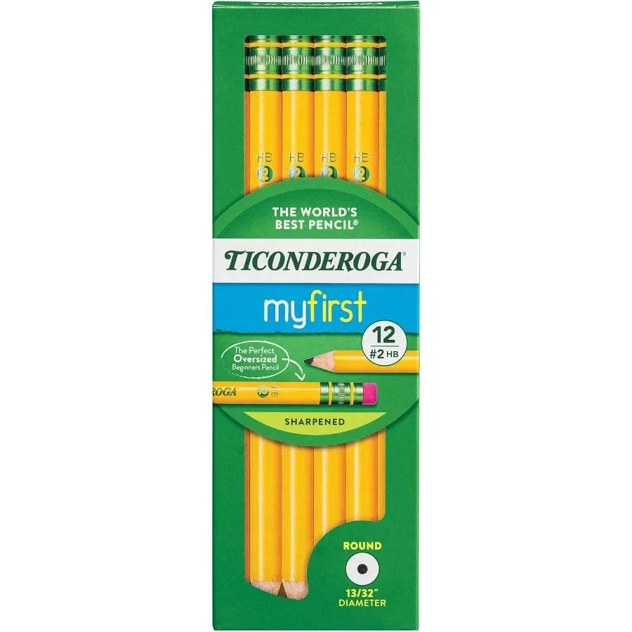 

Pre-sharpened 2HB Wooden Pencils 12-Pack, Yellow No.2 for School Exams, Classroom & Office Supplies