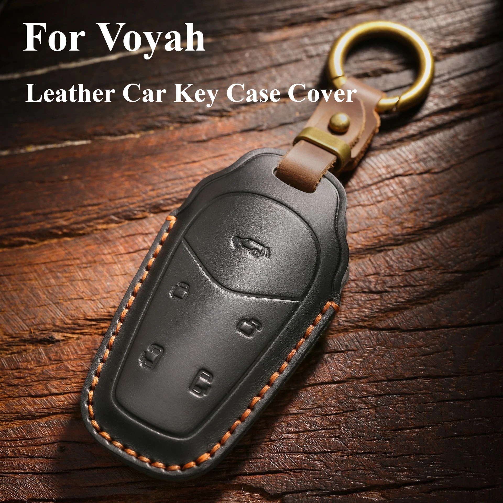 

Leather Car Key Case Cover For Voyah Dreamer Dream Free Galvanized 2022 2023 Auto Shell Keychain Anti Scratch Cover