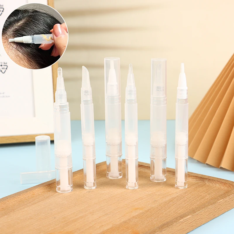 Tragbarer 2/4ml Kopfhaut applikator flüssiger Stift für Haaröl Haarwurzeln Trank Applikator Kosmetik leere Flasche Massage Kopfhaut