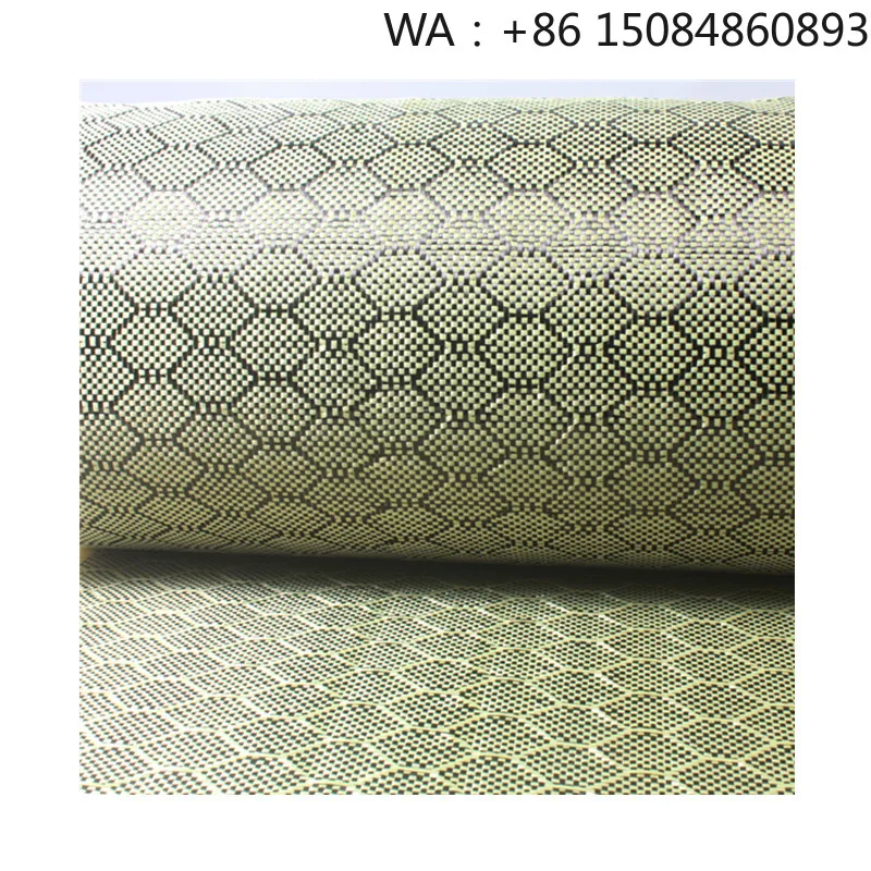 Гибридная ткань из арамидного углеродного волокна 3K Honeycomb Hexagonal, усиленная тканая ткань для автомобильных конструкционных элементов и защиты от давления.