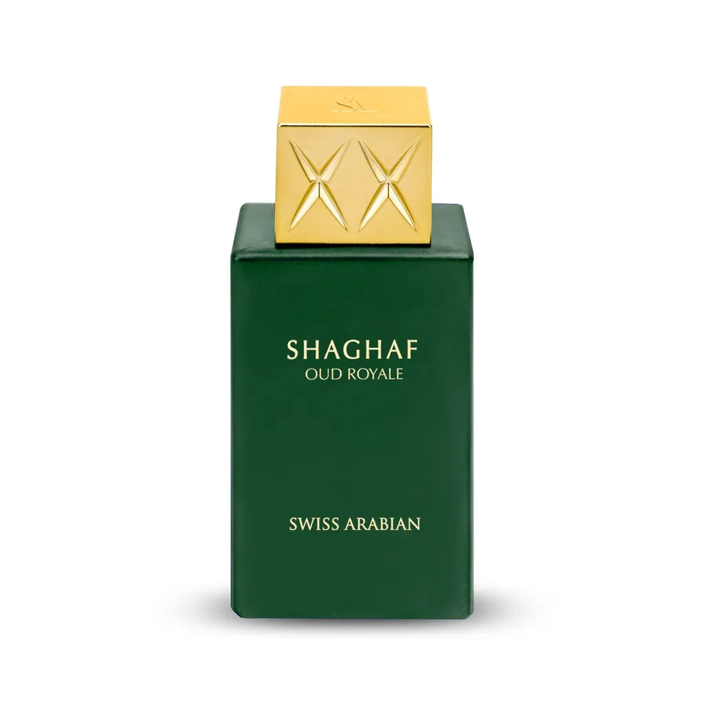 

Swiss Arabian Shaghaf Oud Royale Unisex Eau de Parfum, Limited Edition - Sleek Green Bottle with Gold Cap, Exudes Luxurious Oud