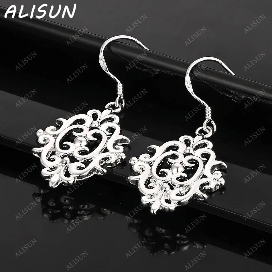 

ALISUN 925 Sterling Silver Pattern Earrings Drop Earrings For Women Anniversary Gift Popular Wild Fashion Romantic Jewelry