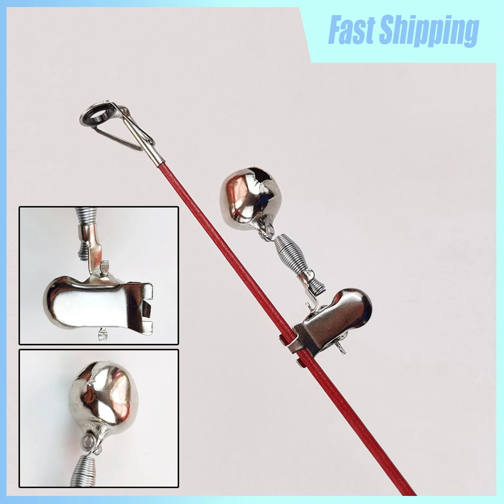 

5pcs Night Fishing Bell Bite Anti-rust Alarms Clips Adjustable Fishing Bite Alarm Indicator Fishing Tackle Tool Accessories