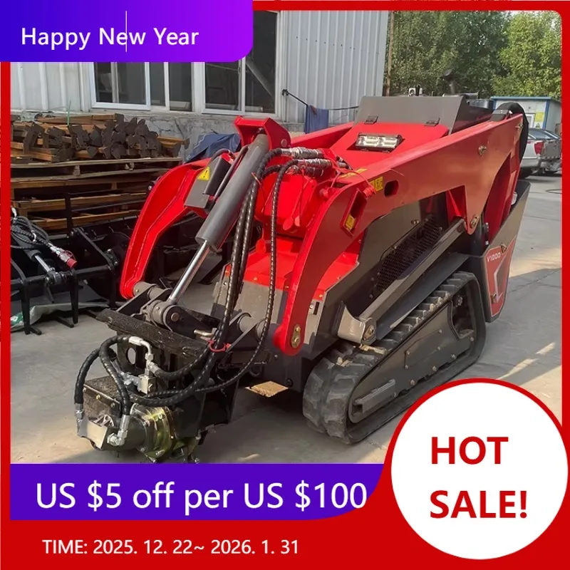 Factory Stump Grinder-mechanical Oscillating Head Attachment For Mini Skid Steer Loader Track/crawler Loader Wheel Loader