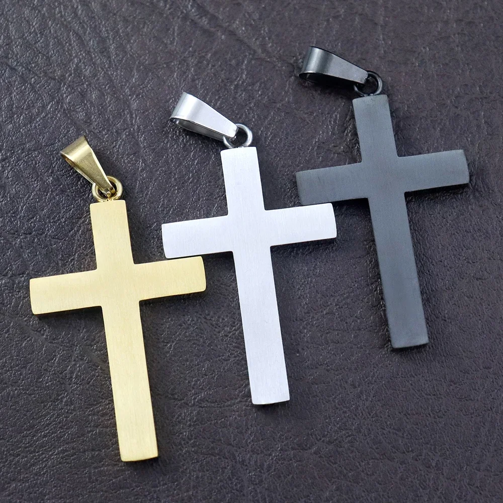 Vintage Christian Cross collana uomo moda ciondolo croce in acciaio inossidabile per le donne Punk Biker amuleto gioielli regalo Dropshipping