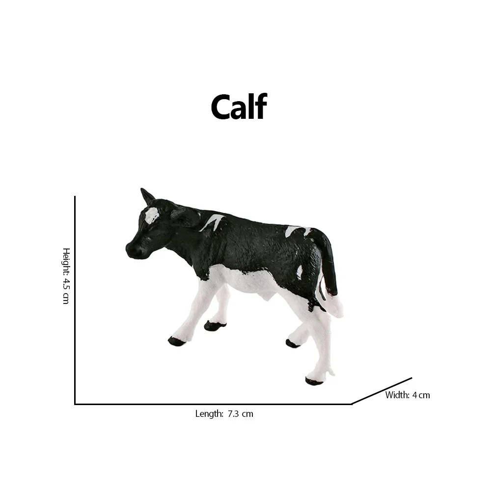 Figurines Vache Et Taureau – Miniatures Animaux De Ferme Réalistes En PVC – Jouet Éducatif Et Décoratif Pour Enfants, Gâteau Ou Exposition