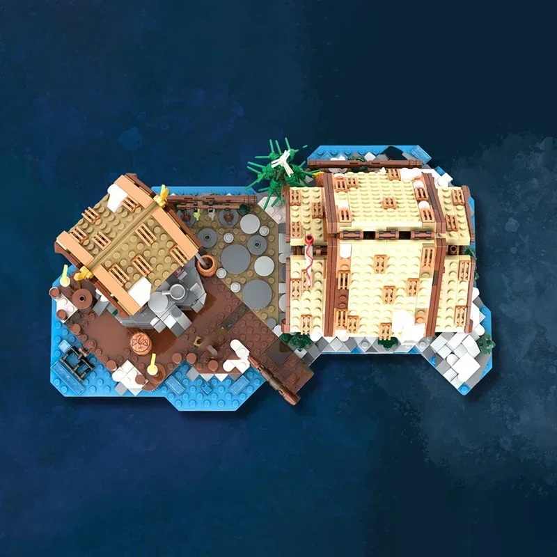 Mittelalterliche Burg Modell Moc Bausteine Meer Erweiterung Modell Technologie Modulare Blöcke Geschenke Weihnachten Spielzeug DIY Montage
