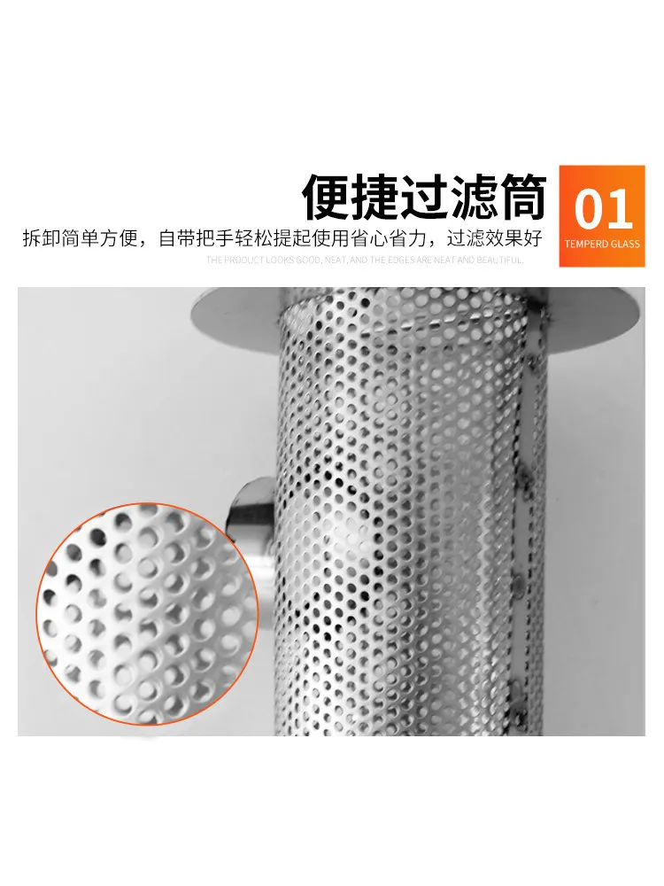 R8.19 - hair strainer swimming pool filter debris cleaning equipment stainless steel bath tub collector