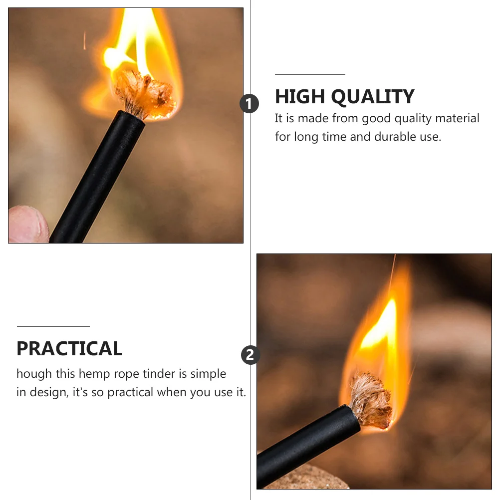 4 ชุด Camping Cords Wick ช่วยชีวิตเชือกกันน้ํา Fire Starter