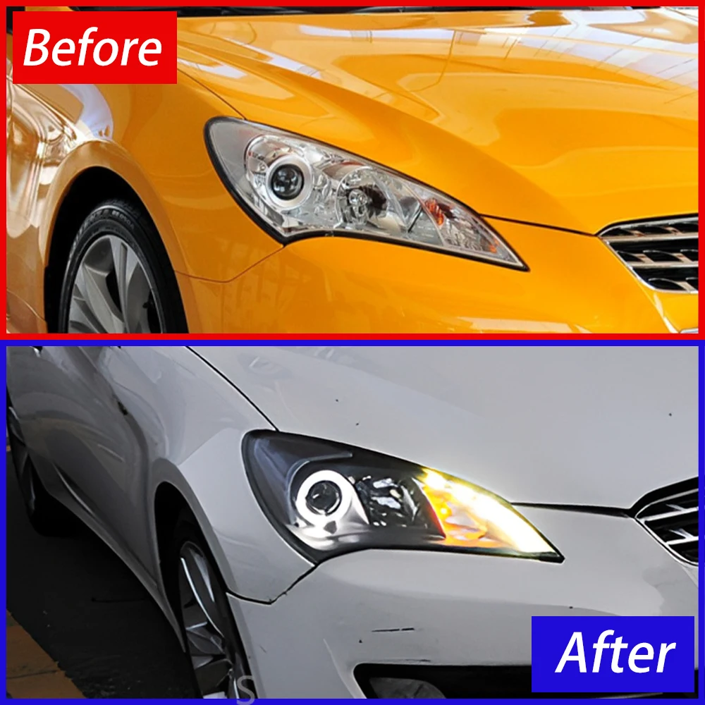 Car Front Lamps For Hyundai Rohens Coupe 2009-2013 LED Auto Headlights Assembly Upgrade High Quality Projector Lens Accessories