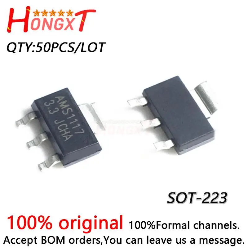 50PCS AMS1117 series AMS1117-1.2 AMS1117-1.5 AMS1117-1.8 AMS1117-2.5 AMS1117-3.3 AMS1117-5.0 SOT223