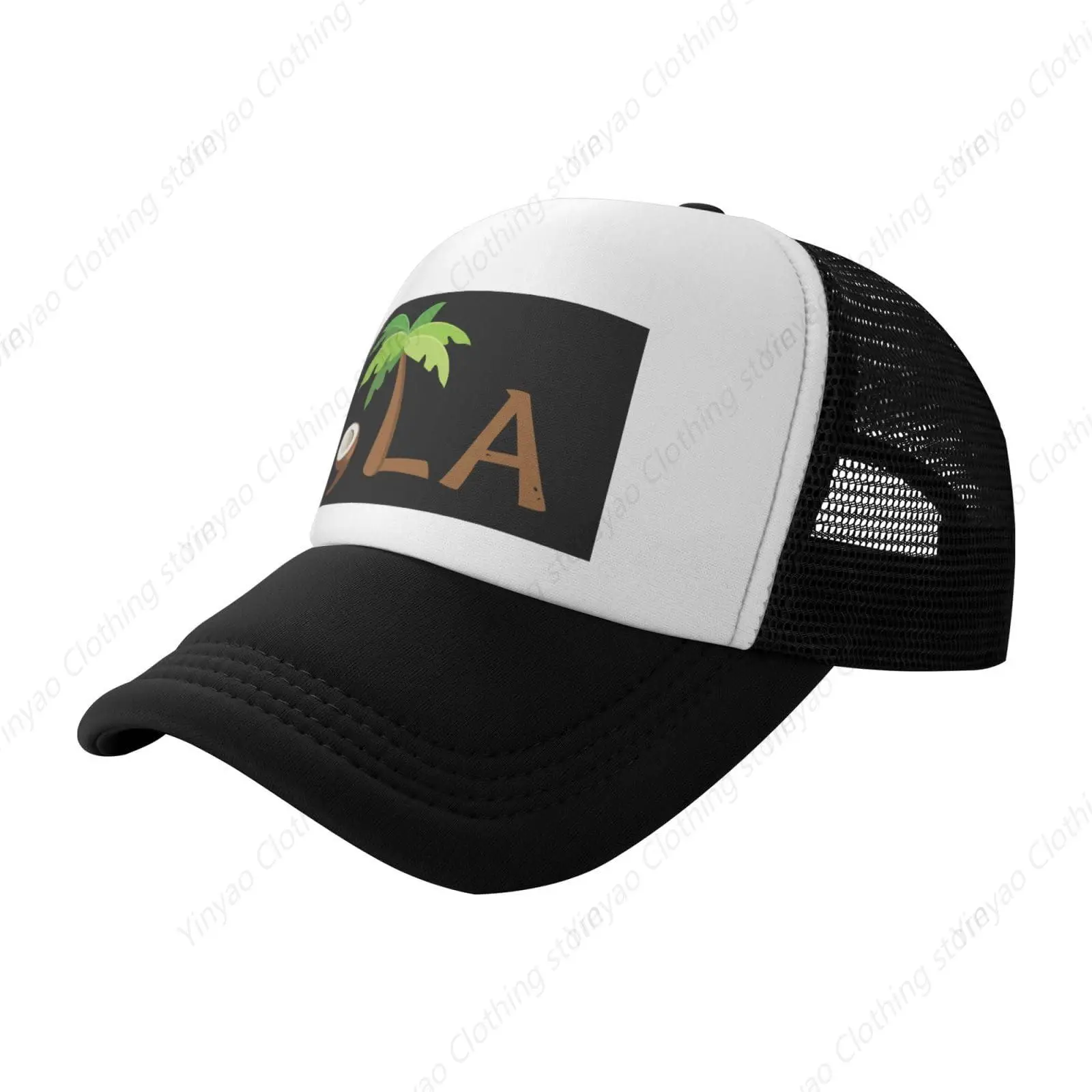 

Fun Coconut Tree Truck Hat Outdoor Sports Breathable Sunshade Mesh Hat Men's and Women's Adjustable Baseball Hats