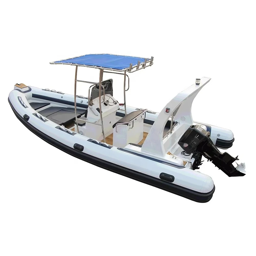 CE Approved New Design 6.80m Inflatable Ocean Sailing Motor Boat with Outboard Engine