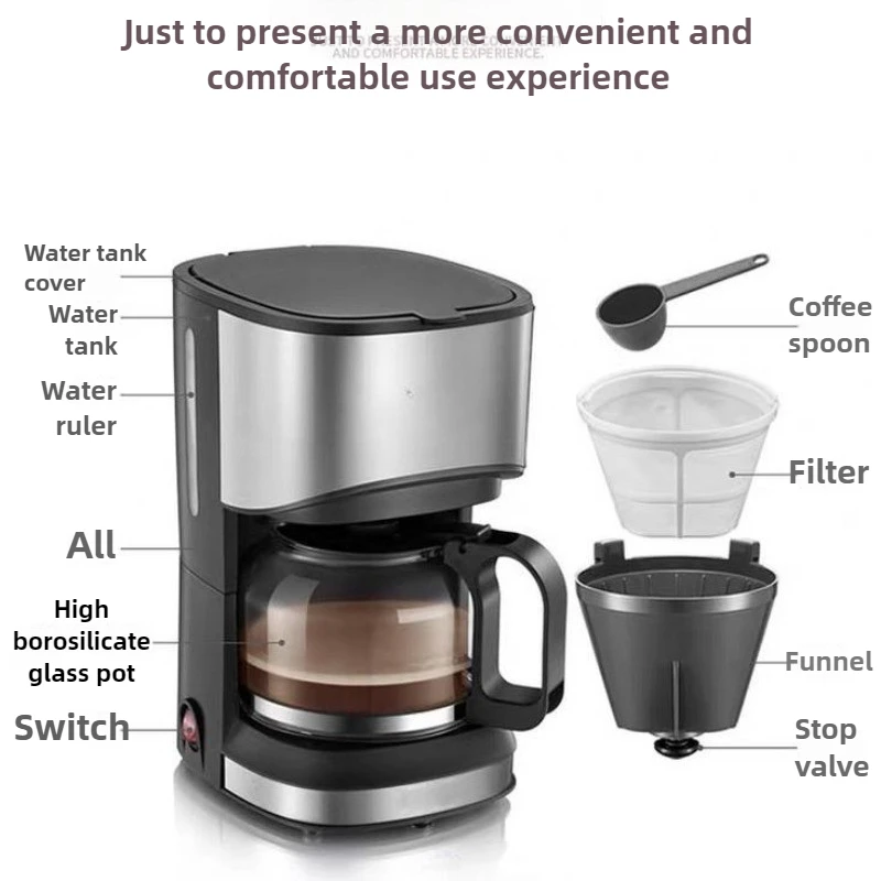ماكينة القهوة 220 فولت ماكينة القهوة العازلة الحرارية الأوتوماتيكية للمكتب والمنزل ماكينة القهوة الصغيرة للتدفئة والعزل الحراري