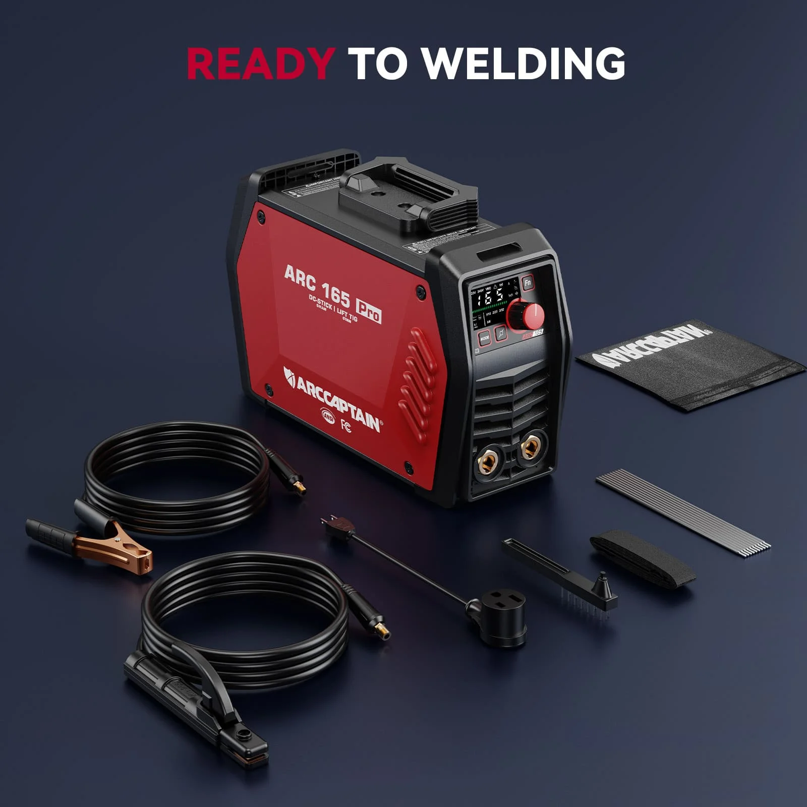 ARCCAPTAIN ARC165PRO 110V/22V Dual Voltage Stick Welder APP Control 165A Welding Equipment ARC Welding Machine