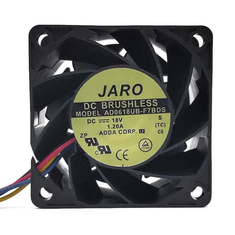 60*60*38MM JARO AD0618UB-F7BDS 6038 18V 1.2A inverter chassis power supply cooling fan 6CM