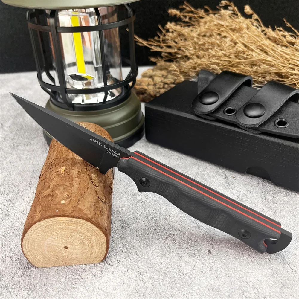 

TOPS Multi-Purpose Tactical 8Cr13Mov Steel Knife G10 Handle Survival Knife - Outdoor Camping Bush Fixed Blade with Sheath