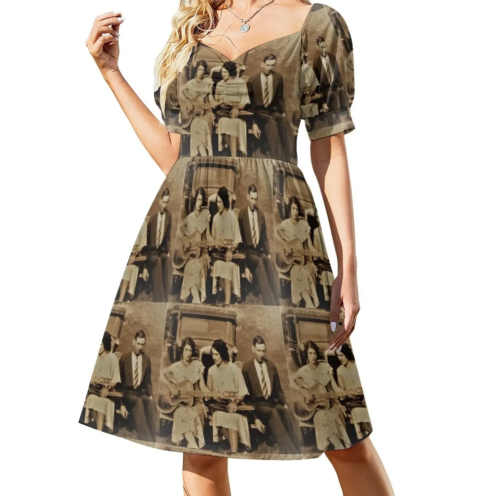 

The Legendary Carter Family Country Music Pioneers Maybelle Sara A. P. Short-Sleeved Dress party dresses women dress for women