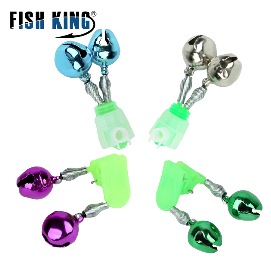 

FISH KING 10PCS Multicolor Fish Bell Alarm Outdoor Feeder Top Tip Clips Carp Fishing Rod Bell Accessories