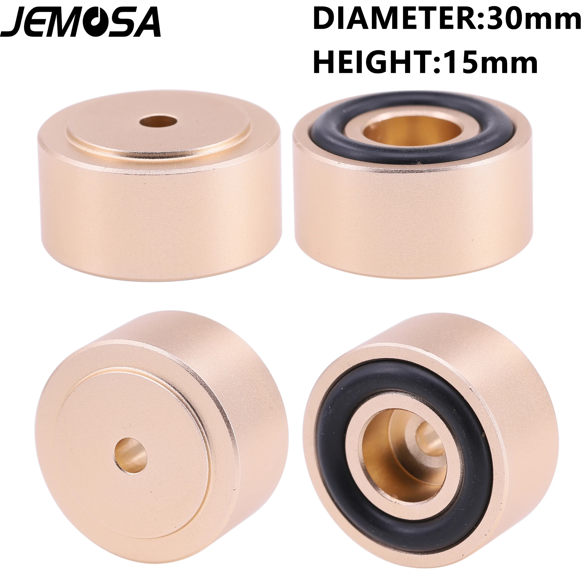 4PCS 30*15mm Aluminum Amplifier Feet Shock Absorber HIFI Amplifier Rubber Feet Turntable Feet Audio Speaker Isolation Feet Pad