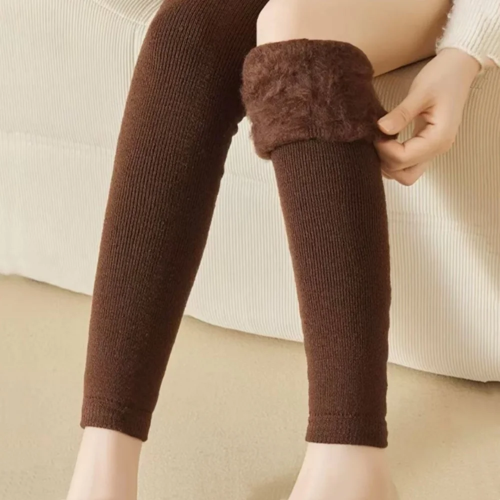 Dzianinowe podkolanówki odprowadzające wilgoć, długie skarpety do butów, pluszowe elastyczne podkolanówki, ciepłe ocieplacze na nogi, akcesoria do jesiennej mody.