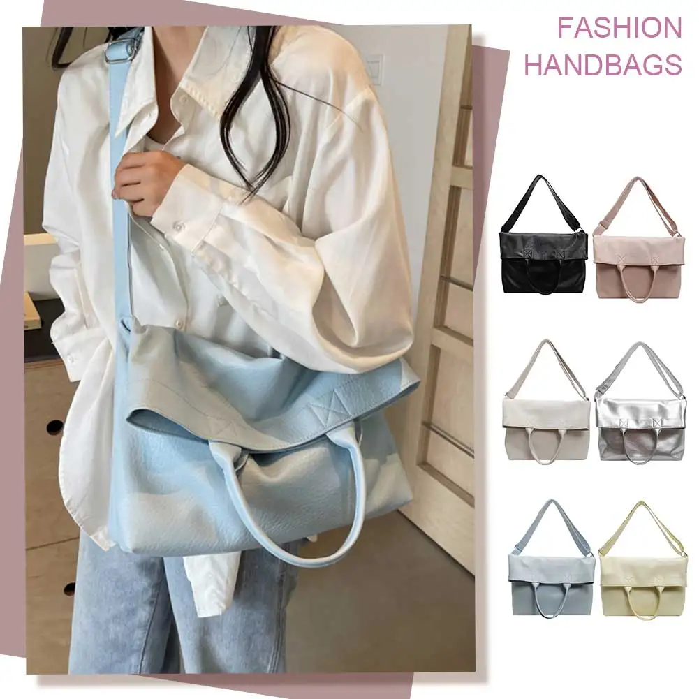 

Shoulder Bag for Women Adjustable Strap Crossbody Bag PU Leather Solid Handbag Trendy Clutch Purse Work Travel Purse