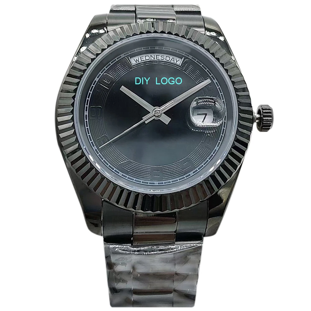 Customized LogoLuxury 41mm men's watch with 904 stainless steel and sapphire mirror, the best gift for men