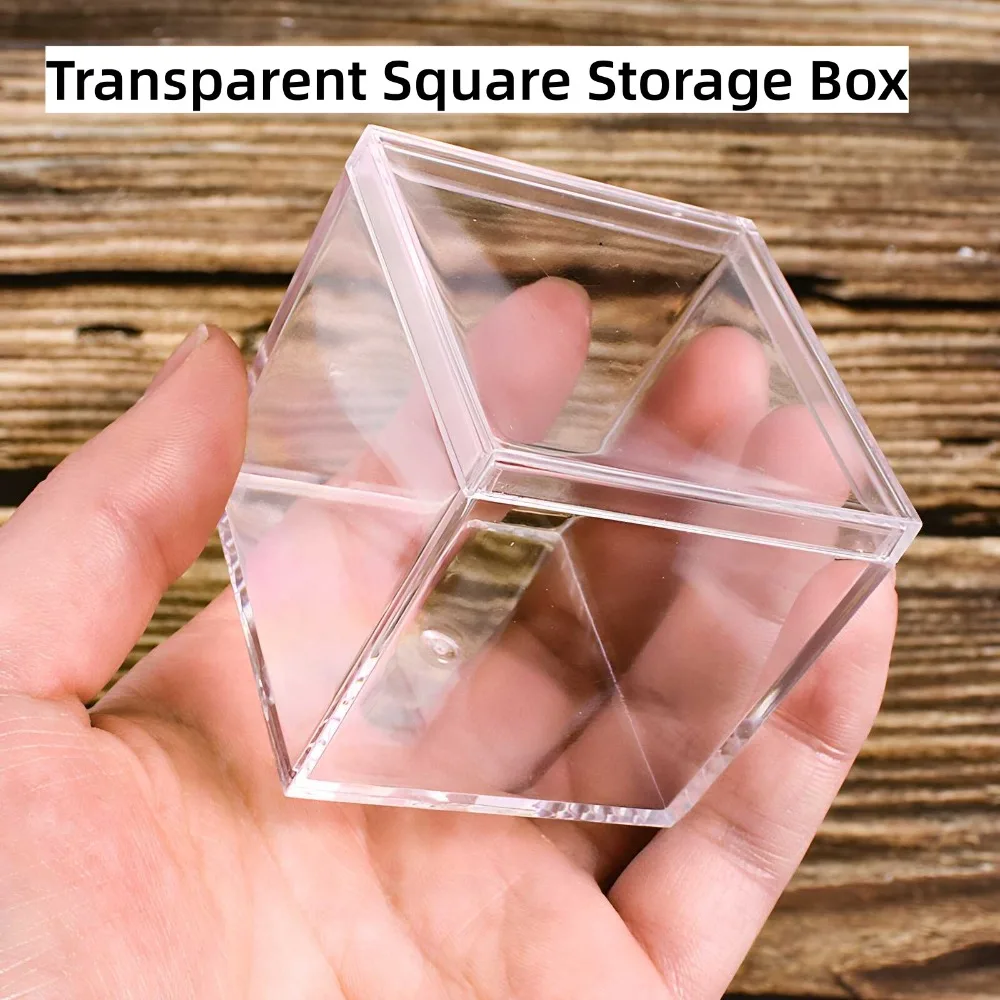 Multi-use Clear Square Plastic Organizer Box Transparent Storage Container Candy Food Gift Packaging & Desktop Display Box