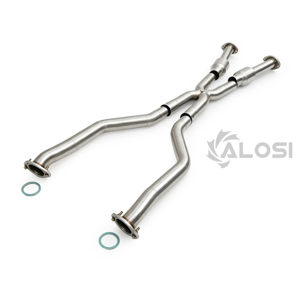 Stainless Steel High Performance X-Tube Exhaust Mid Section With Resonator for Lexus LC500 & LC500H 3.5L 5.0L 2017+