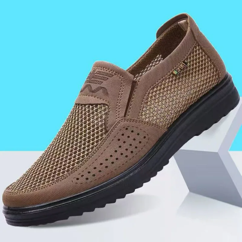 Summer Mesh Sneakers for Men Fashion Casual Walking Canvas Shoe Breathable Mens Flats Loafers Men Casual Shoes Zapatillas Hombre