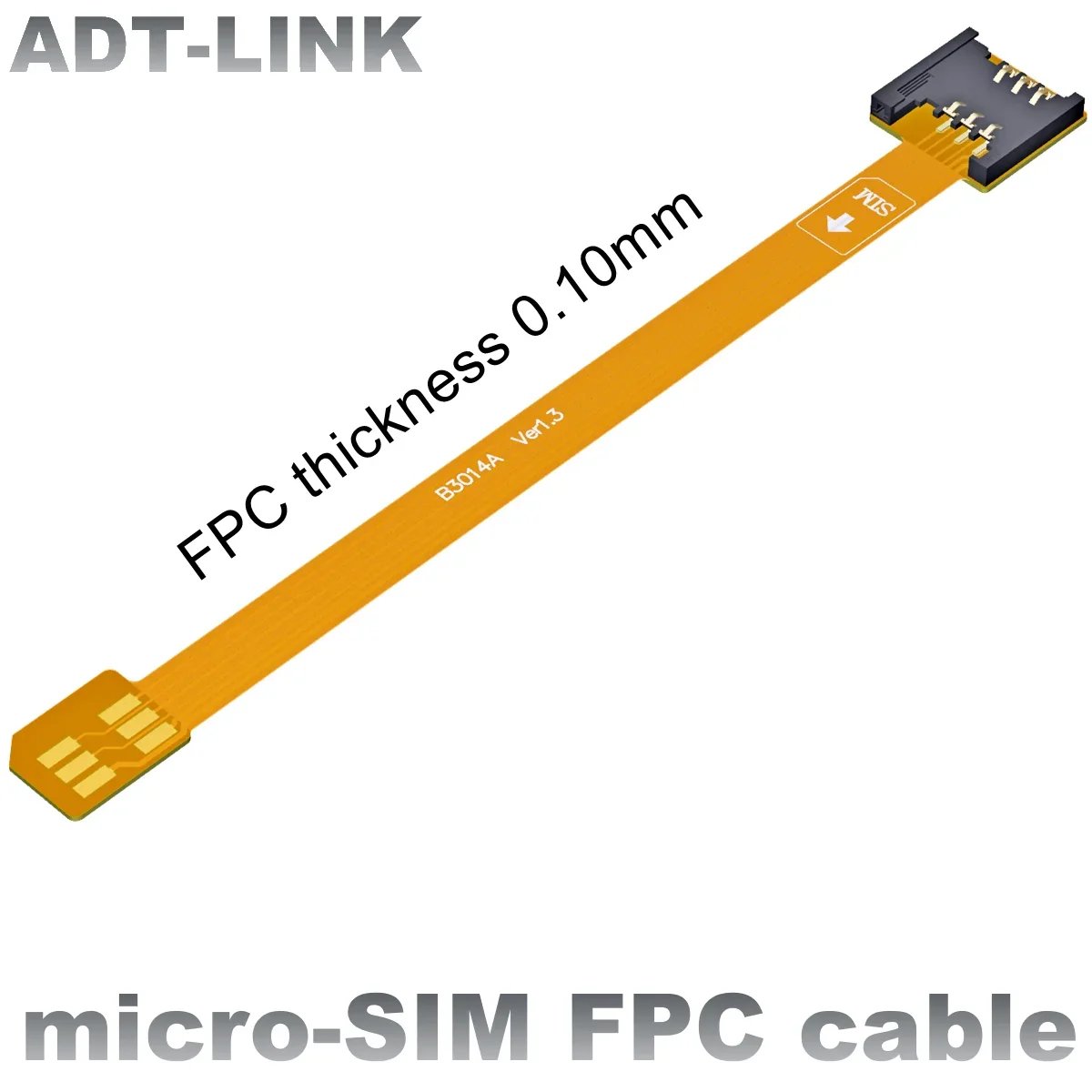 ADT-Link Micro-SIM Male To Mini Micro Nano-SIM Cards Female FPC Flexible Extension Cable Micro SIM External Extender Card Reader