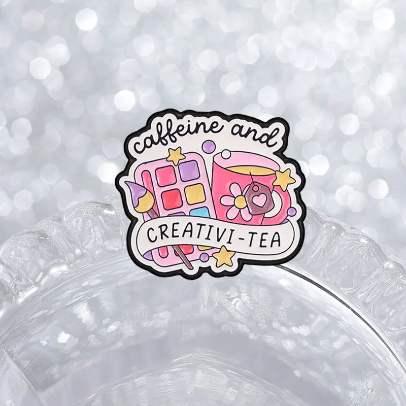 Art Craft Badge Dinosaur Crayon Enamel Pin Creativi‑Tea Knitting Witch Lapel Brooch Create Every Day Accessories Gift