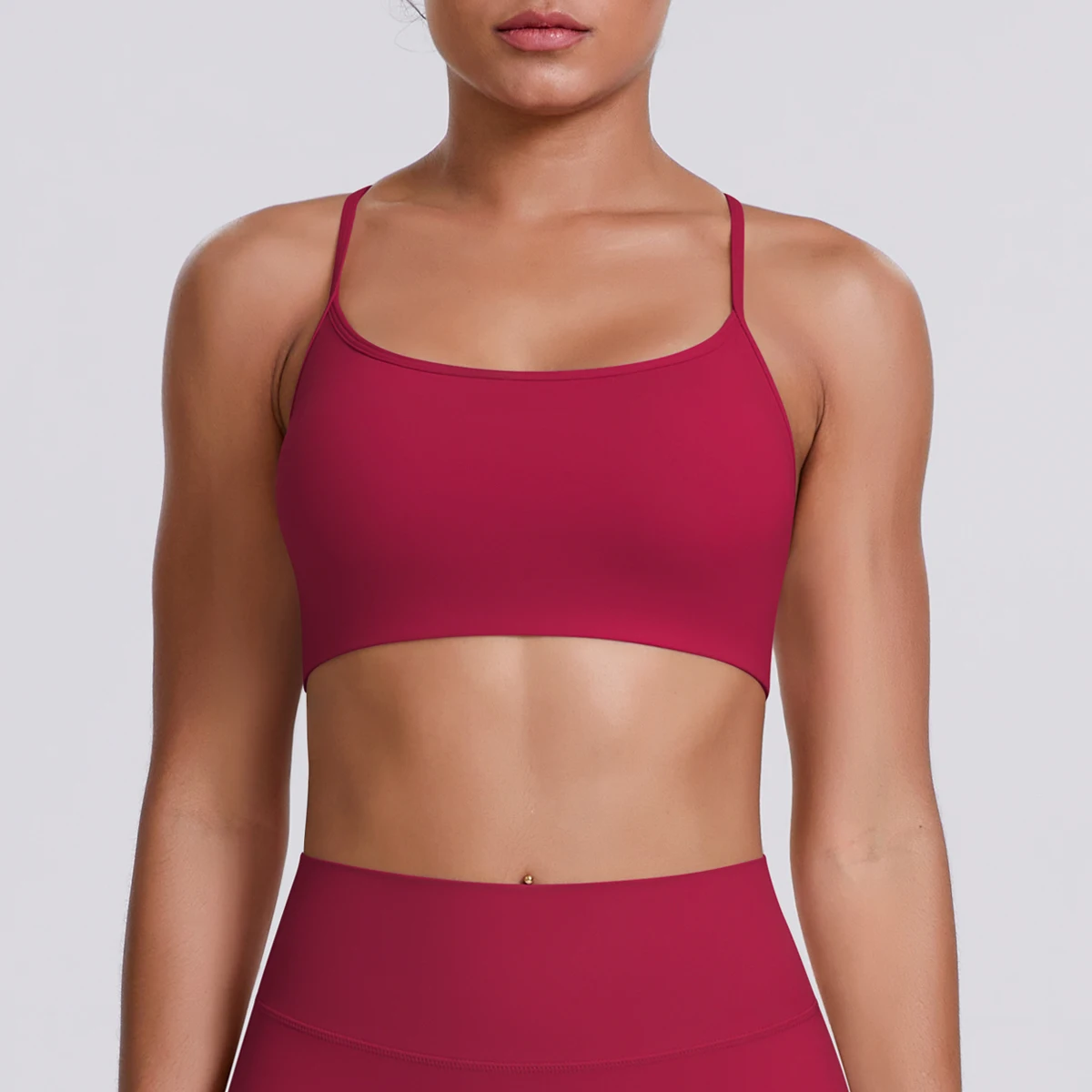Sport-BH Nahtloses Yoga-Top Damen Fitness-Artikel Gym Active Wear Back Cross Workout Push-up Fitness Laufunterwäsche – Detail 35