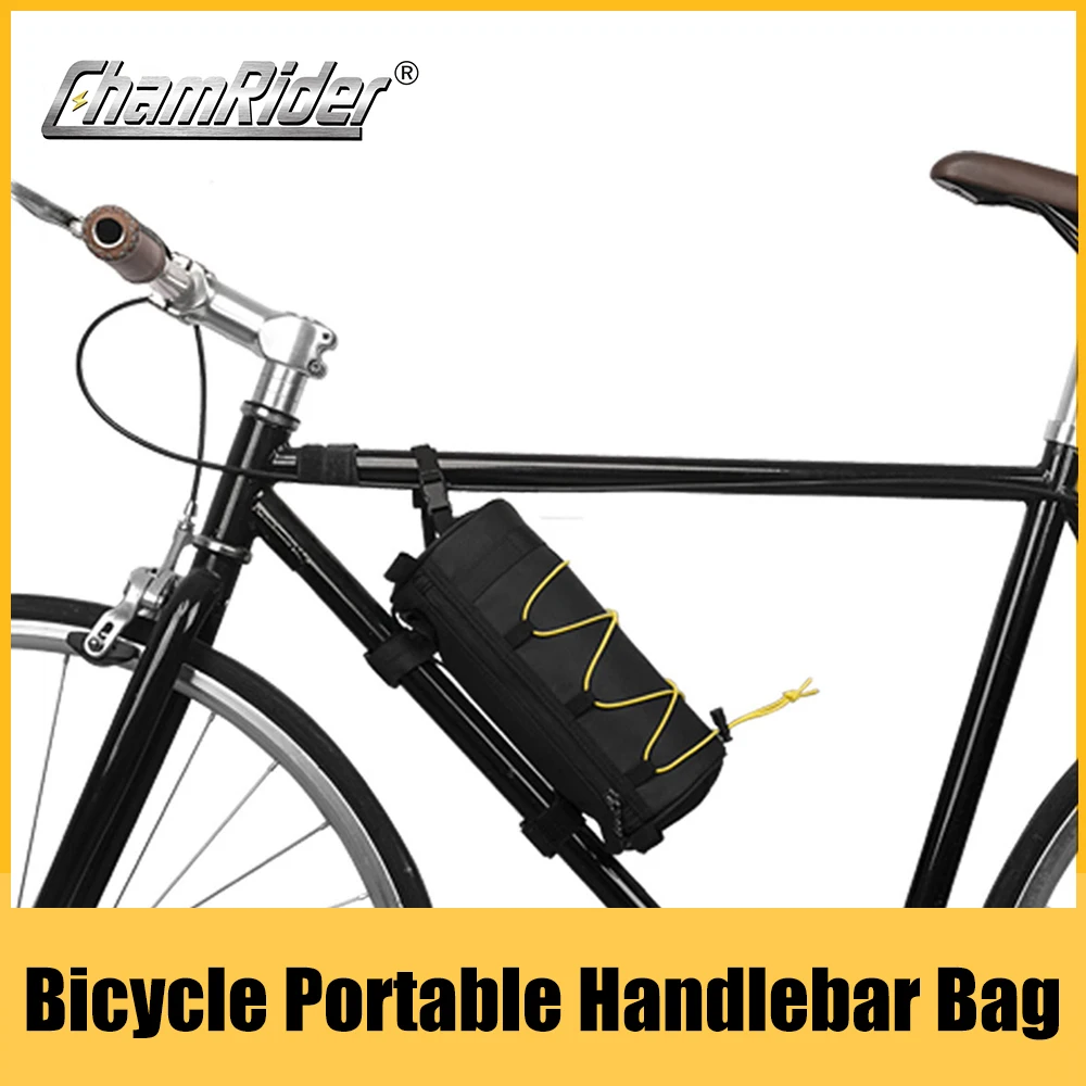 Mountain Bike Bag Bike Front Bag Multi-Functional Waterproof Crossbody Bag Portable Handlebar Bag Frame Tube Bag Elastic