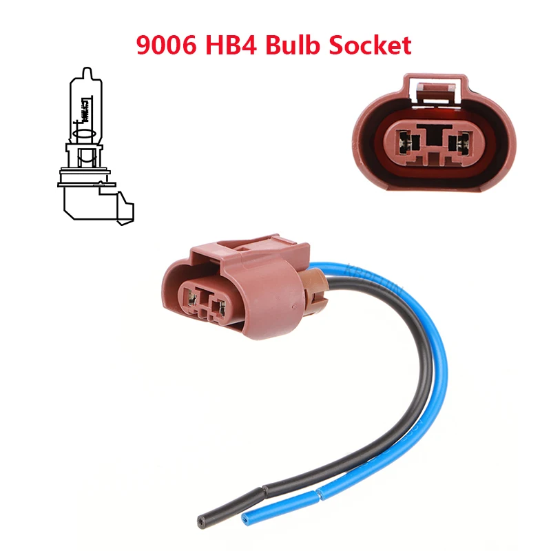 2x For Lexus RX300 SC430 RX400H RX450H Car Headlight Socket HB4 9006 Bulb Holder Adapter Connector Accessories