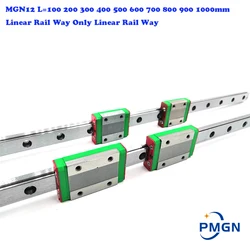1pcs 12mm Linear Guide MGN12 L=100 200 300 400 500 600 700 800 900 1000mm Linear Rail Way Only Linear Rail Way For Cnc Machine
