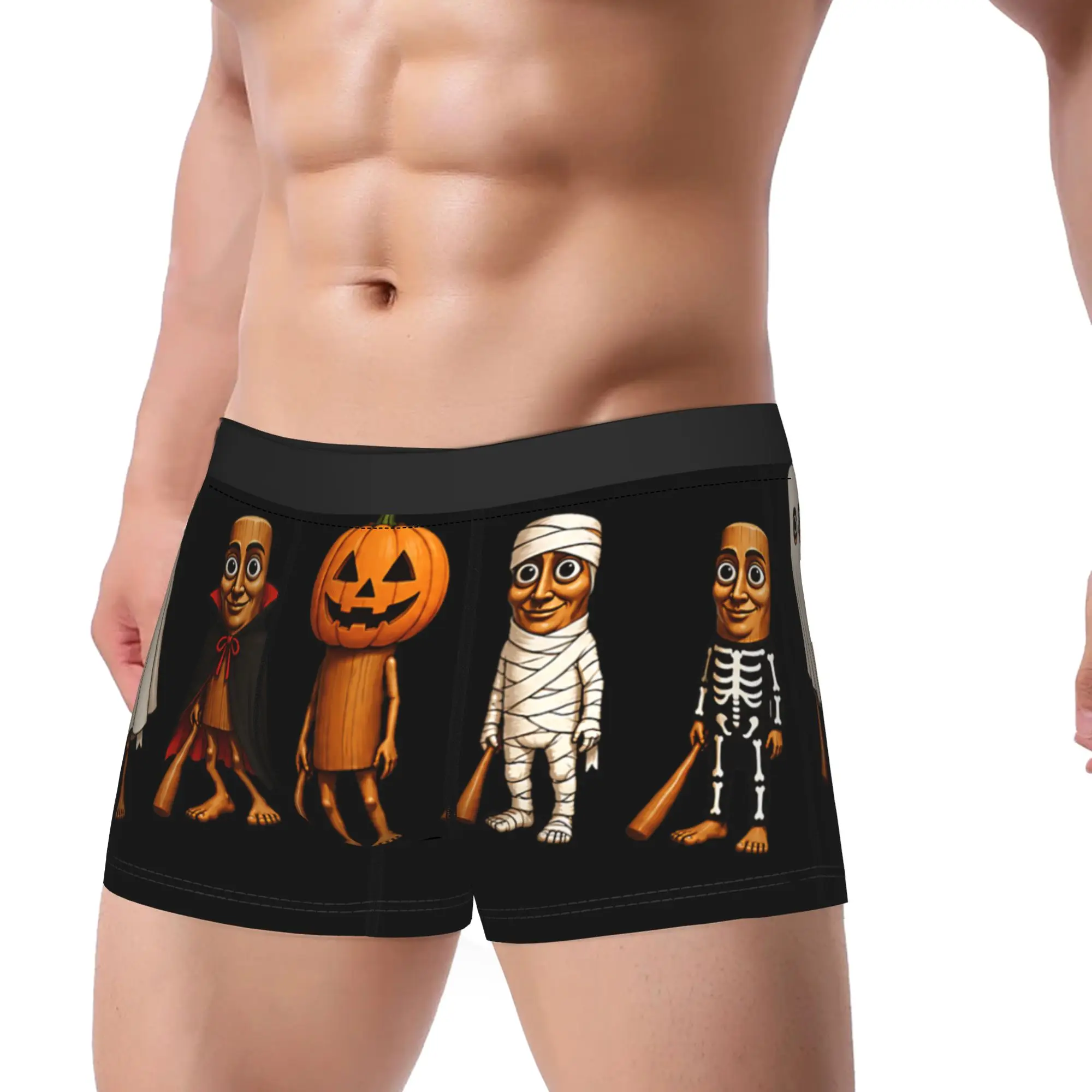 Funny Halloween Tung Sahur Pumpkin Skeleton Vampire Ghost Shorts Briefs Underwear Trenky Soft Trend Trunk Plus Size Underpants