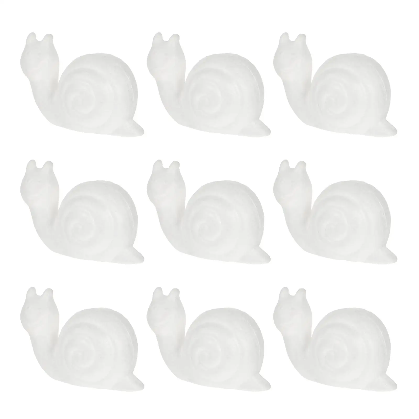 

10 Pcs Foam Snail Ornament Hollow DIY Foam Model Craft Materials Kids Toy Animal Puppet Paintable Home Decor